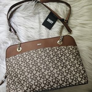 DKNY Brown and Tan Women's Bag